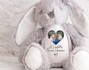 Conejito de peluche personalizado con foto: regalo de recuerdo