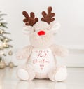 Personalised Christmas Teddy, Name 1st Christmas Reindeer, 1st Christmas Toy, Baby First Christmas, Christmas Baby Gift, Reindeer Soft Toy product logo