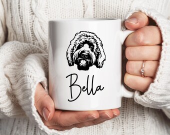Personalized Dog Mug: Custom Pet Portrait, 11oz Ceramic