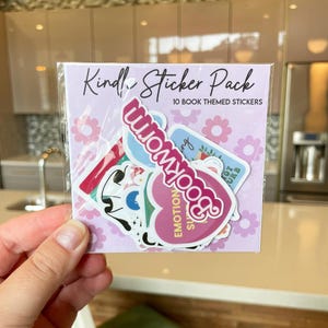 Kindle Sticker Pack | Waterproof Book Lover Stickers | Cute Aesthetic Reader Stickers for E-Readers, Laptops & Water Bottles