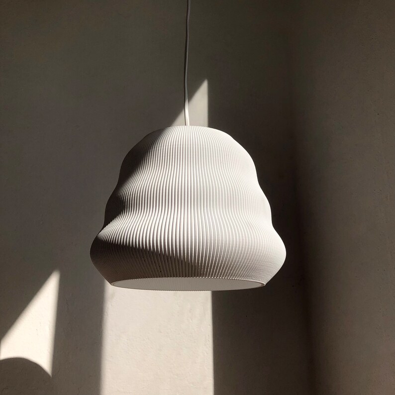 Pendant Lamp, Modern Home Decor, Aesthetic Lighting for Living Room & Kitchen, Unique Curved ...