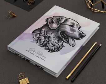 Golden Retriever Pet Journal, Libro de registro veterinario, Cuaderno del dueño de la mascota, Regalo del dueño del perro Golden Retriever, Cachorro presente