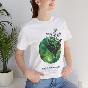 May Lily of the Valley Birth Flower T-Shirt, Birthday Month Gift