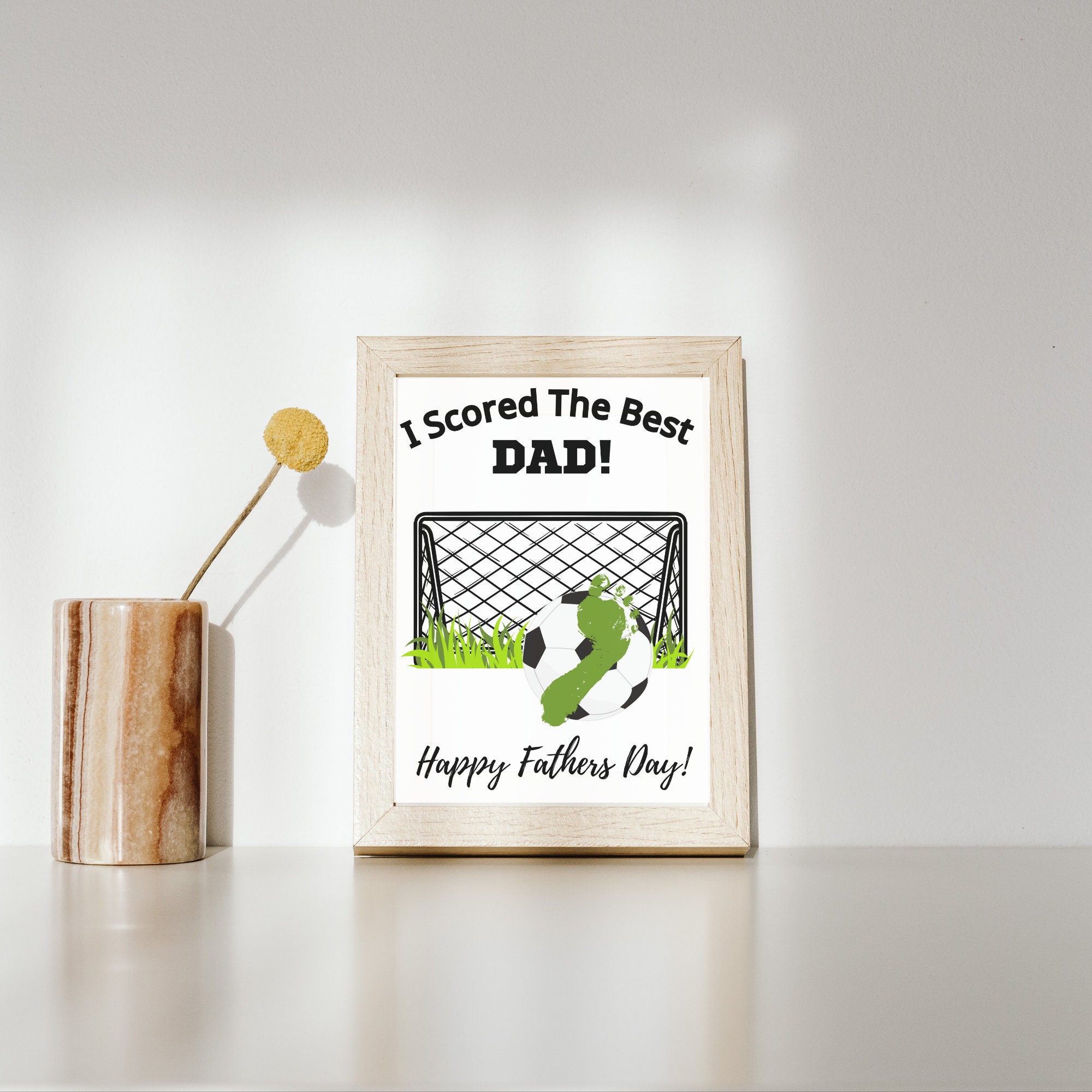 Fathers Day SOCCER Footprint Craft, Instant Download PDF, 1st Fathers ...