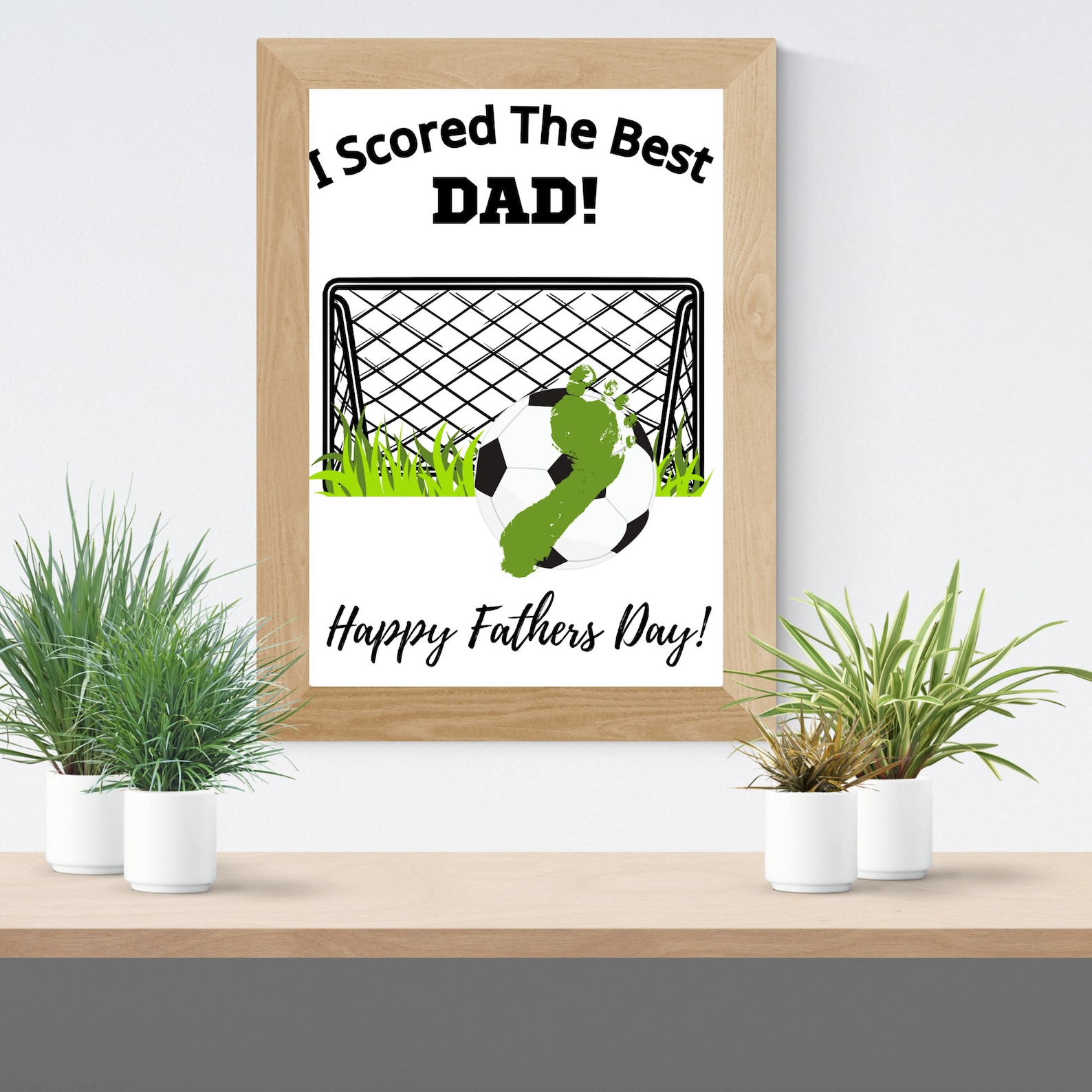 Fathers Day SOCCER Footprint Craft, Instant Download PDF, 1st Fathers ...