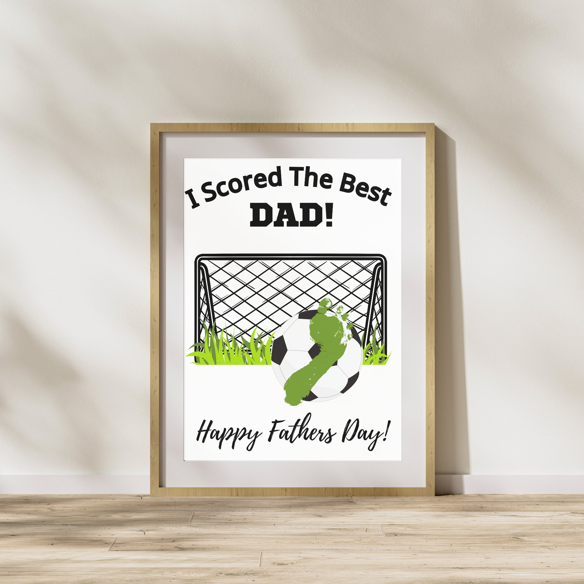 Fathers Day SOCCER Footprint Craft, Instant Download PDF, 1st Fathers ...