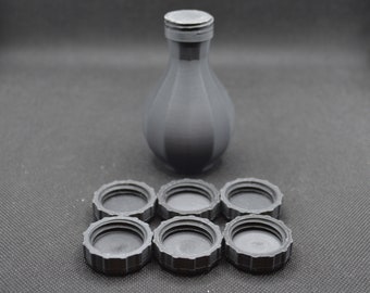 Screw on Miniatures Painting Handle with 6 caps
