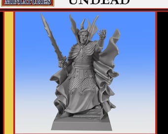 Conde vampiro con espada - No muerto - 32 mm o 28 mm de Monstrous Encounters