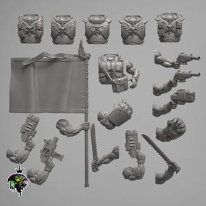 Spacenam Command Bits by Reptilian Overlords: 28mm Physical resin 3d prints