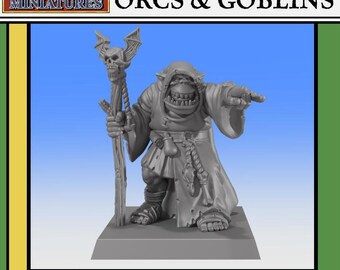 Chamán orco goblin - Modelos de 28 o 32 mm - Encuentros monstruosos