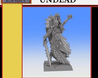 Nigromante con espada - No muerto - 32 mm o 28 mm de Monstrous Encounters