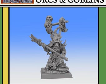 Jefe de guerra de los goblins de las cavernas - Modelos de 28 o 32 mm - Encuentros monstruosos