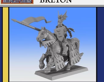 Señor bretón a caballo - Modelo de caballero de 32 o 28 mm: Encuentros monstruosos