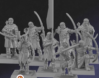 Escuderos con arcos - modelo de 32 o 28 mm: Encuentros monstruosos