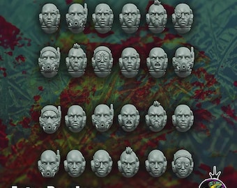 Astra Dominas - Cabezas/piezas a escala de 28 mm de Reptilian Overlords