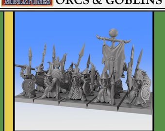 Unidad de Goblins de las Cavernas - Modelos de 28 o 32 mm - Encuentros Monstruosos