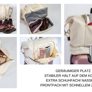 Weekender, Reisetasche, Mamatasche, Wochenendtasche, Weekender Damen,Kliniktasche, Handgepäck, Vegan Bild 3