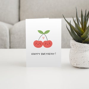 ICH LIEBE DICH KIRSCHEN VIEL! Entzückende Kirsch-Geburtstagskarte, perfekt für jeden auf deiner Liste. Perfekt für Mama, Papa oder jedermanns Geburtstag!