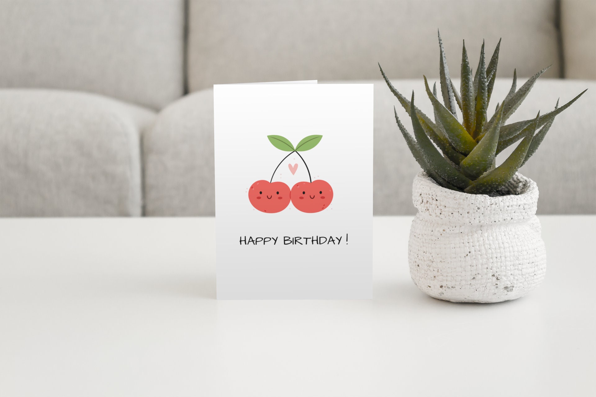 Cherry Birthday Card: Adorable Pun Card for Mom, Dad - Etsy