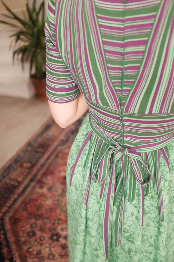 Vintage green long Lanvin elegant summer dress, s… - image 6