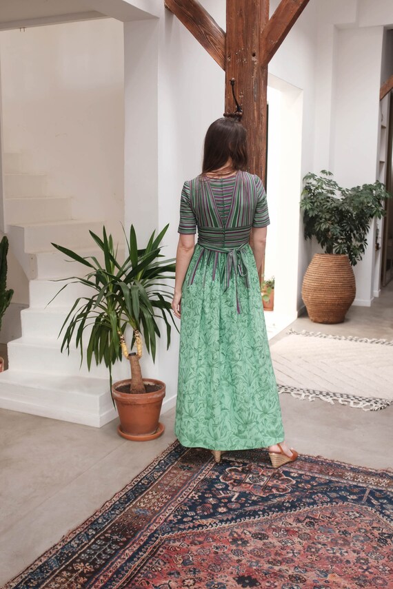 Vintage green long Lanvin elegant summer dress, s… - image 5