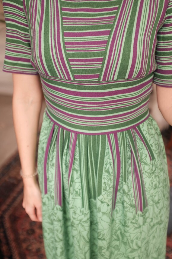 Vintage green long Lanvin elegant summer dress, s… - image 7