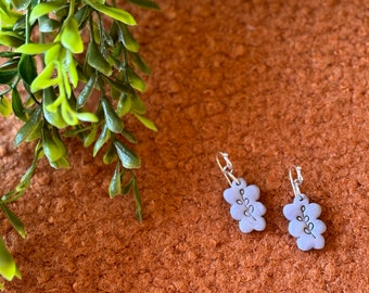 Lavender Cloud Earrings - Polymer Clay