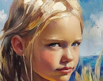 Bespoke Portrait on Canvas, Handmade Art, Commission Portrait from Photo, Custom Family Painting, Gift for Dad, Father's Day Gift