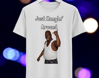 Just Hangin &#39;Around Beetlejuice Tee Tiktok Meme Shirt mit Beetle Juice Y2K Lustiges T-Shirt Dank Memes Ironic Weirdcore