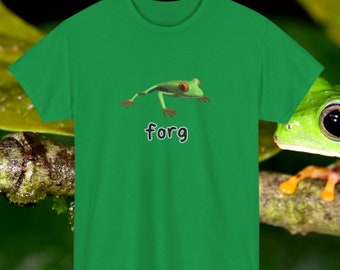 FORG Ironic Tee Oddly Specific Shirts Ironic Tee Weirdcore T-Shirt Unhinged Shirt Shitpost Tees Frog Tshirt Frogs Geschenk für einen Freund