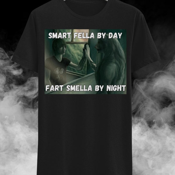 Furz Smella einsamer Wolf-Signatur-männlich ironisches T-Shirt Weirdcore-Hemd hart ausgehängtes T-Shirt ironisches T-Shirt,