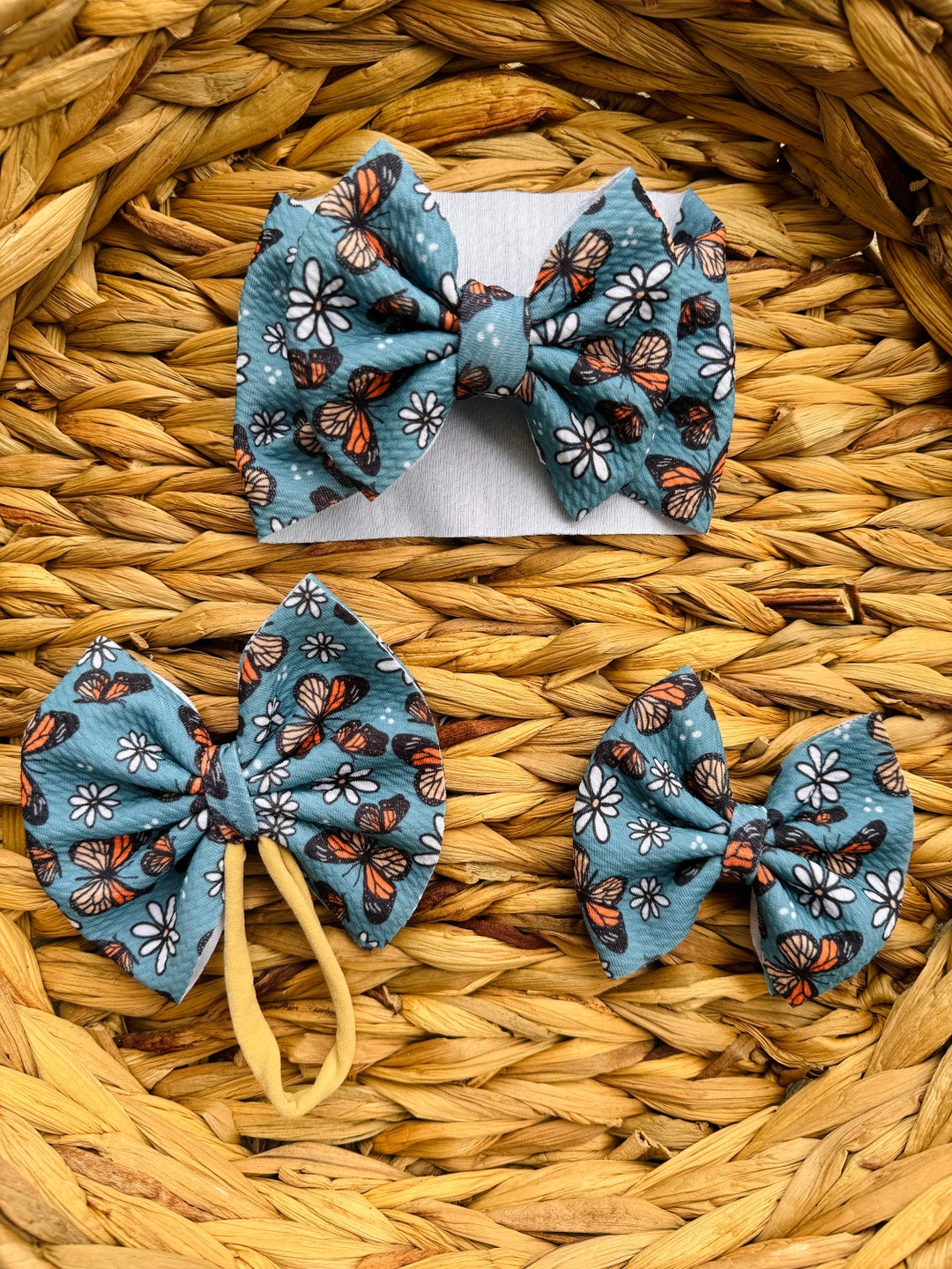 Babyhug Free Size Bow & Butterfly Clips Pack Of 4 - Multicolor main image 1