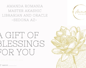 Gift Certificate 45 Minute Spiritual Consultation Akashic Reading