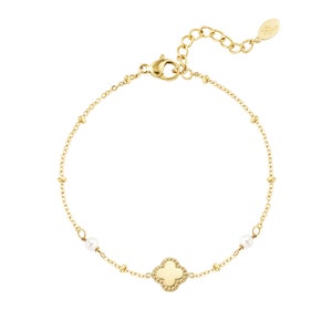 Bracelet clover and pearls