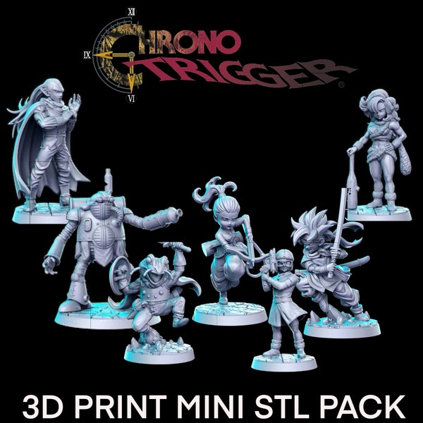 Chrono Trigger 3D print miniature stl pack Dungeons & Dragons INSTANT DOWNLOAD