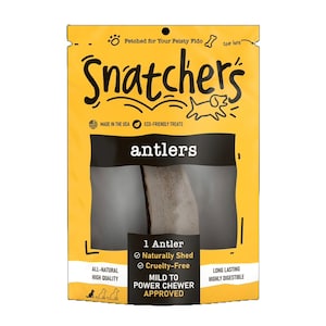XL Split Deer Antler Chews for Dogs – Organic Natural Dog Bones for Aggressive Chewers, Long Lasting Antler Treats for Dental Health