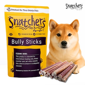 JUMBO Bully Sticks for Dogs – Natural Long Lasting Beef Chew | High Protein, Odor Free, Grain Free Dog Treat for Small & Large Breeds
