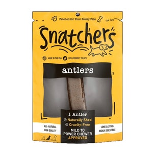 Moyenne fente à mâcher en bois de wapiti pour chiens - Gâterie naturelle avec os de bois de bois biologique - Produits à mâcher à base de moelle de bois d&#39;accès facile pour chiens - Sans dégât et sans odeur