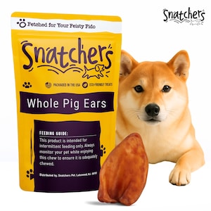 Natural Cow Ear Dog Treats – Single Ingredient Snack | Grain Free | High Protein | Dental Health Chew for Small & Large Dogs
