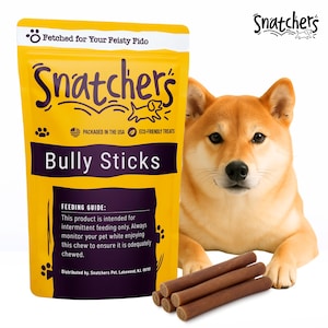 Thick Bully Sticks for Dogs – 6&quot; & 12&quot; Long Lasting Chews | Natural Rawhide Alternative, Odor Free, High Protein Dog Treats
