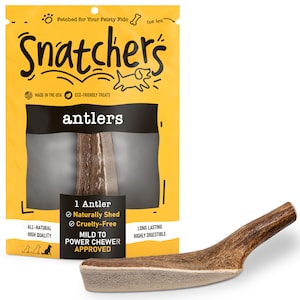 Bois de wapiti fendu premium XL pour chien à mâcher - Jouet à mâcher bio naturel longue durée pour mâcheurs agressifs, bois sans odeur pour chiens