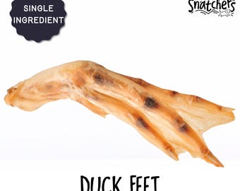 Natural Dried Duck Feet Dog Treats • Single Ingredient Chew • High Protein Training Snack • Crunchy Dental Aid • Healthy Pet Treats USA