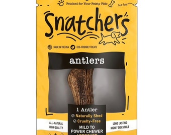 XL Whole Deer Antler Chews for Dogs – Organic Natural Dog Bones for Aggressive Chewers, Durable Antler Treats for Dental Health