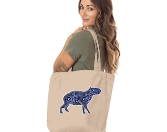 Organic Long Handles Capybara Tote Bag | SOL'S Stockholm 04091