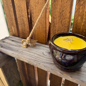 Gute Laune - Citronella Kerze - Mückenkerze - Zitrone - Grillen Geschenk, Deko - Dankeschön - Stimmungskerze - gute Laune, Ostern, Muttertag bild 6