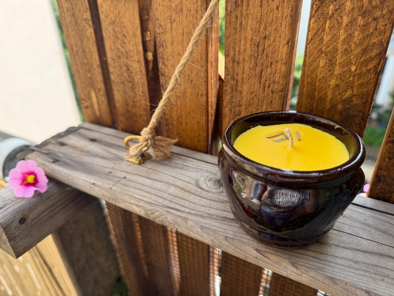 Gute Laune - Citronella Kerze - Mückenkerze - Zitrone - Grillen Geschenk, Deko - Dankeschön - Stimmungskerze - gute Laune, Ostern, Muttertag bild 6