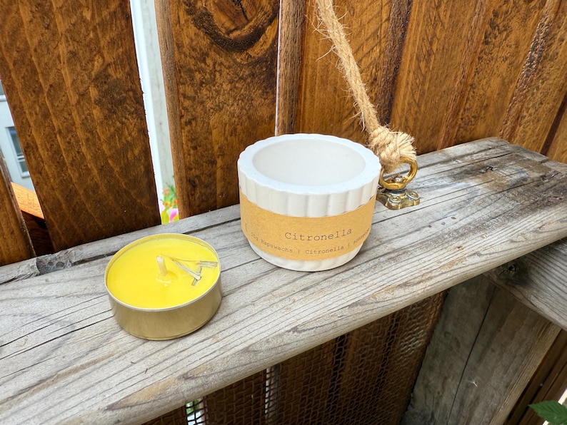 Gute Laune - Citronella Kerze - Mückenkerze - Zitrone - Grillen Geschenk, Deko - Dankeschön - Stimmungskerze - gute Laune, Ostern, Muttertag bild 9