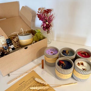 DIY Box Dein Kerzenset zum Kerzen selber machen, verschiedene Düfte, Farben & Dochte, inkl. Gefäß, Geburtstag Geschenk, Herbst, Weihnachten