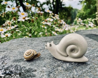 Deine kleine Schnecke / Schneckenhaus aus Beton zur Dekoration oder als Geschenk - Figur zur Entschleunigung & Achtsamkeit