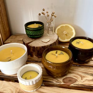 Gute Laune - Citronella Kerze - Mückenkerze - Zitrone - Grillen Geschenk, Deko - Dankeschön - Stimmungskerze - gute Laune, Ostern, Muttertag 3